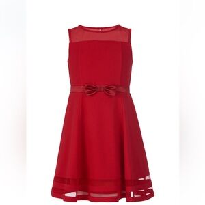 Calvin Klein Girls Mesh Dress- size 10 in Red. Very Good condition.